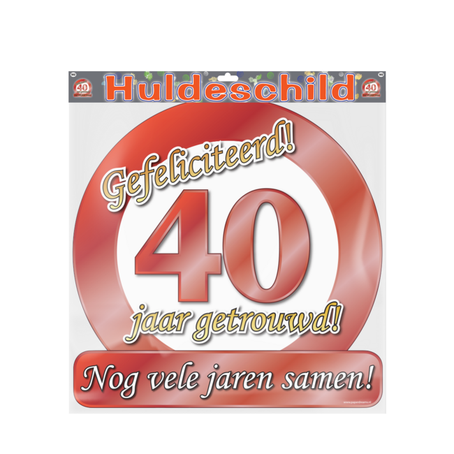 Paper Dreams Huldebord - 40 jaar getrouwd