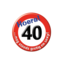 Paper Dreams Button - 40 jaar - Verkeersbord - Klein