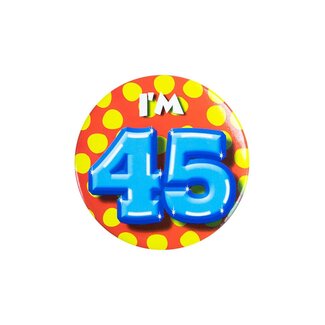 Paper Dreams Button - 45 jaar - I'm 45 - Klein