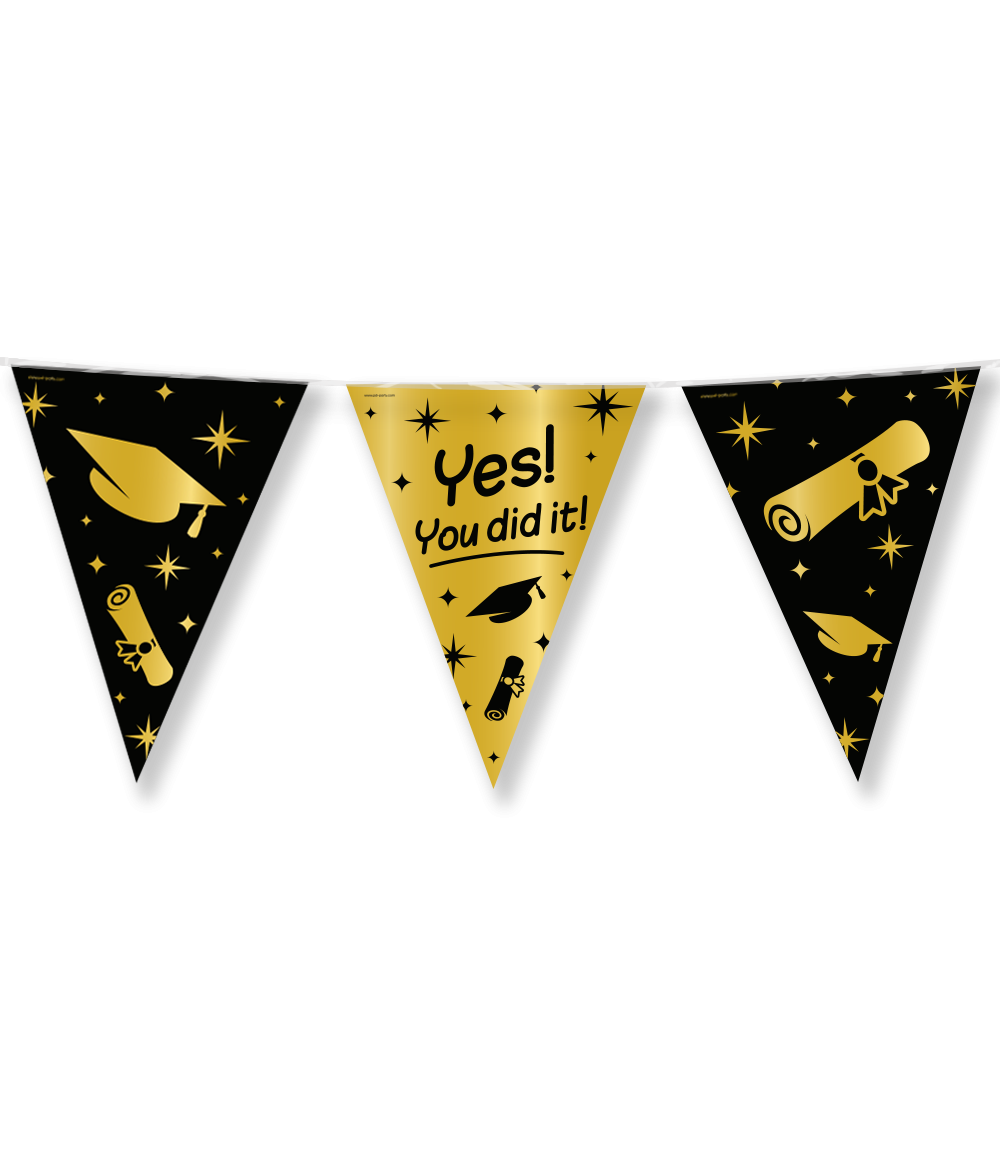 Vlaggenlijn - Geslaagd - Yes, you did it! - 10m