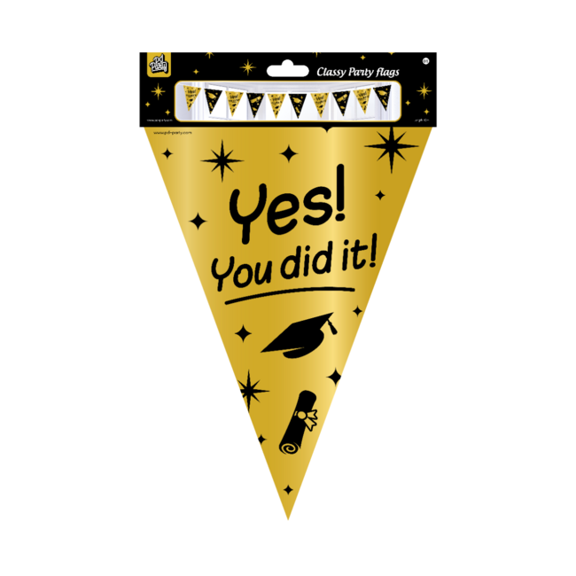 Paper Dreams Vlaggenlijn - Geslaagd - Yes, you did it! - 10m