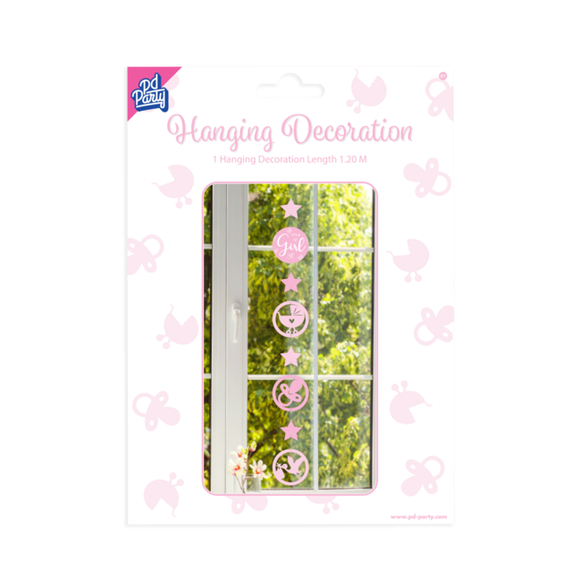 Paper Dreams Hangdecoratie - Geboorte - Meisje - It's a girl - 1.2m