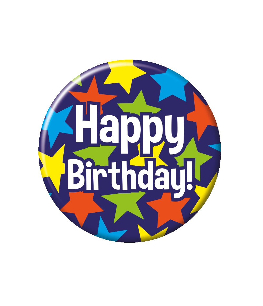 Button - Happy Birthday - Klein