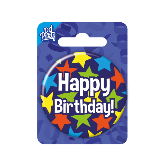 Paper Dreams Button - Happy Birthday - Klein