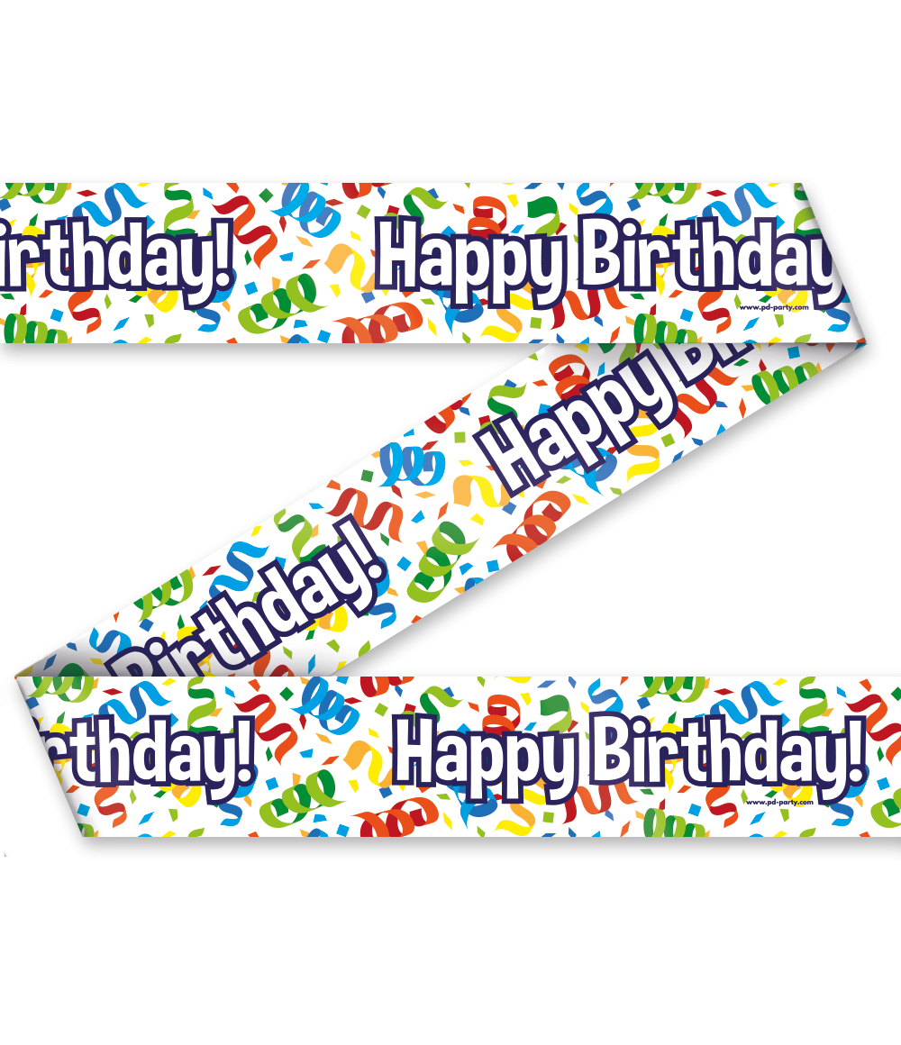 Markeerlint - Afzetlint - Happy Birthday - 12m