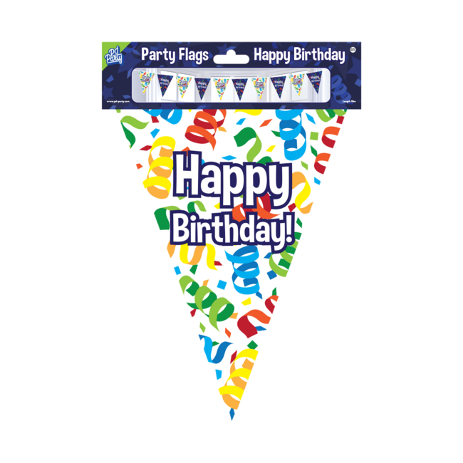 Paper Dreams Vlaggenlijn - Happy Birthday - Cartoon - 10m