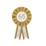 Paper Dreams Rozet - 65 jaar - Goud, wit