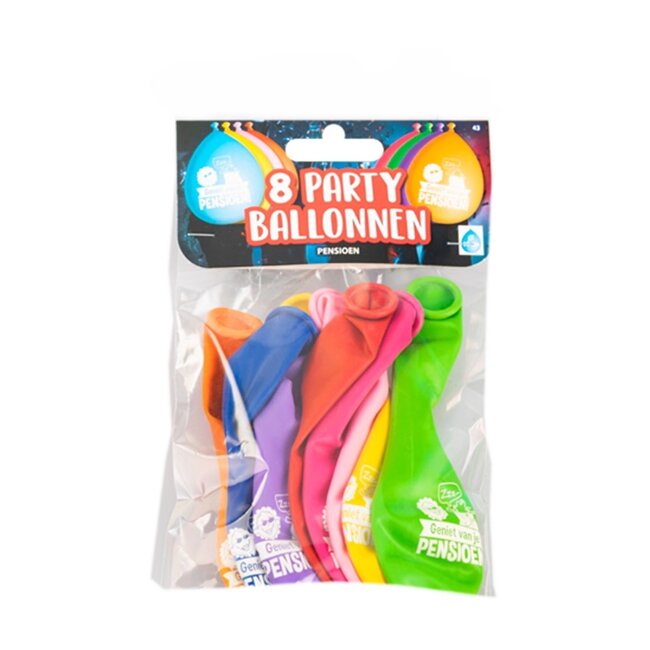 Paper Dreams Ballonnen - Geniet van je pensioen - 8st.
