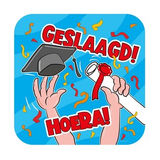 Paperdreams Huldeschild - Geslaagd - Vierkant - 50x50cm