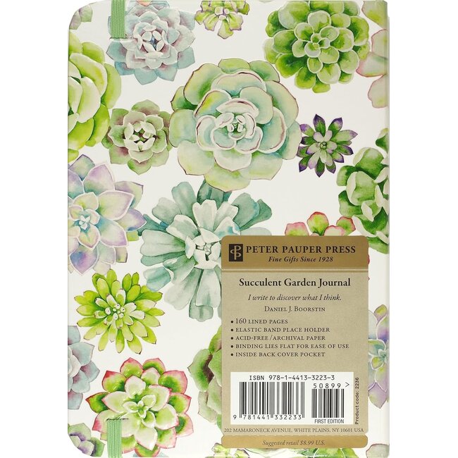 Comello Notitieboek - Compact journal - Peter Pauper - Succulent Garden - 13x18cm