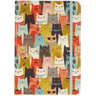 Comello Notitieboek - Compact journal - Cats - 13x18cm