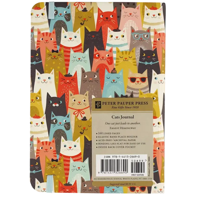 Comello Notitieboek - Compact journal - Cats - 13x18cm