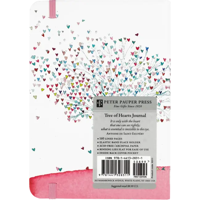 Comello Notitieboek - Compact journal - Tree of hearts - 13x18cm