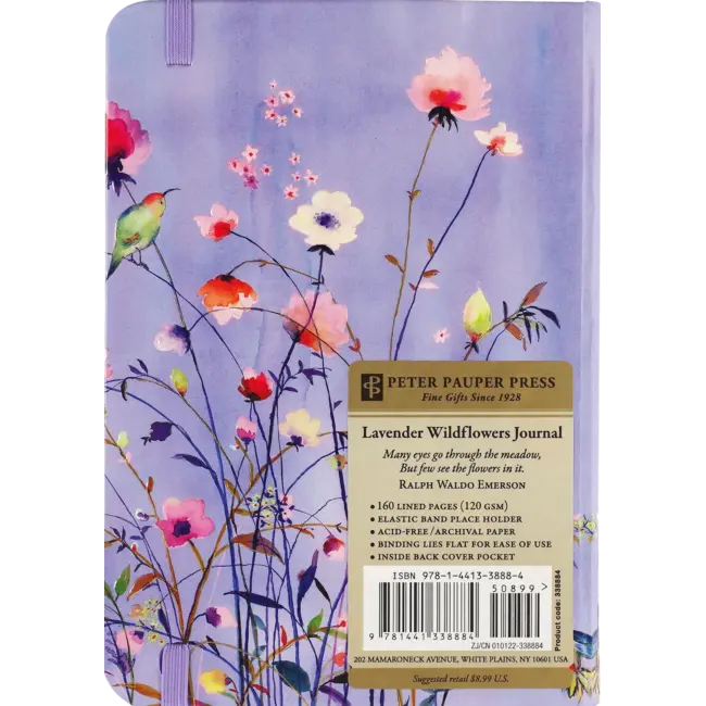 Comello Notitieboek - Compact journal - Lavender wildflowers - 13x18cm