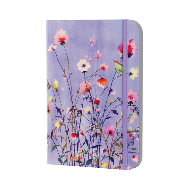 Comello Notitieboek - Compact journal - Lavender wildflowers - 13x18cm