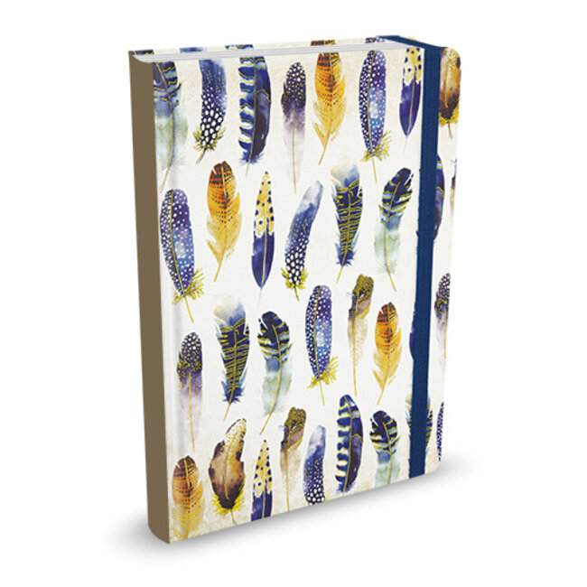 Peter Pauper Press Notitieboek - Mid size journal - Watercolor feathers - 16x21cm