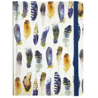 Peter Pauper Press Notitieboek - Mid size journal - Watercolor feathers - 16x21cm