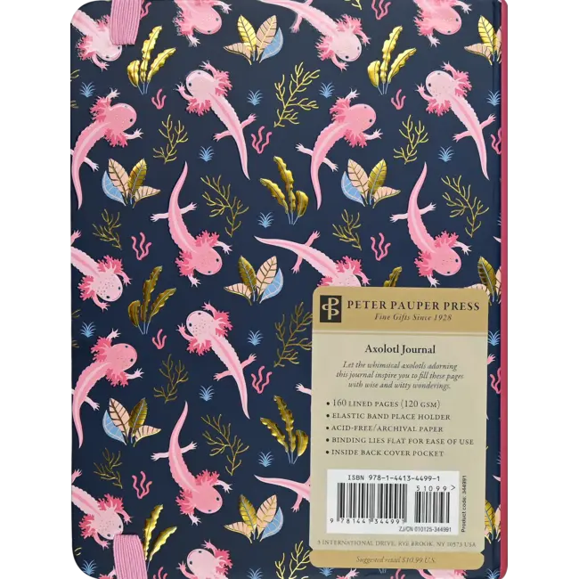 Peter Pauper Press Notitieboek - Mid size journal - Axolotls - 16x21cm