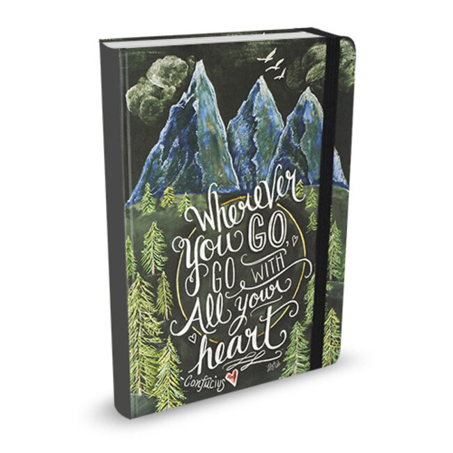 Peter Pauper Press Notitieboek - Mid size journal - Wherever you go, go with all your heart - 16x21cm