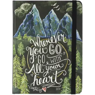 Peter Pauper Press Notitieboek - Mid size journal - Wherever you go, go with all your heart - 16x21cm
