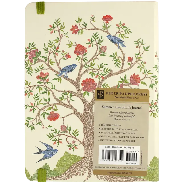Peter Pauper Press Notitieboek - Mid size journal - Summer tree of life - 16x21cm