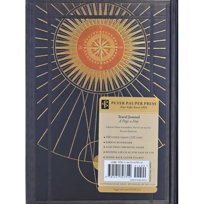 Peter Pauper Press Notitieboek - Bookbound journal - Travel - 16x21cm