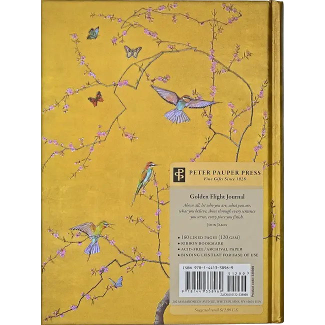 Peter Pauper Press Notitieboek - Bookbound journal - Golden flight - 16x21cm