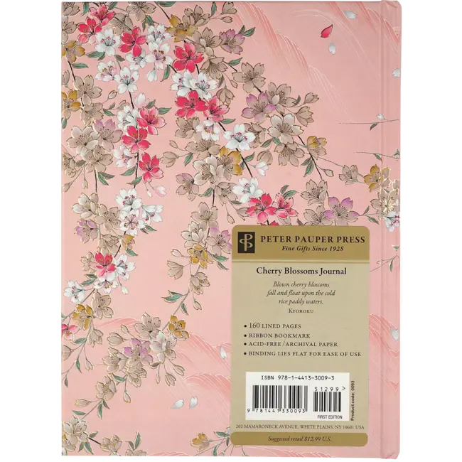 Peter Pauper Press Notitieboek - Bookbound journal - Cherry blossoms - 16x21cm