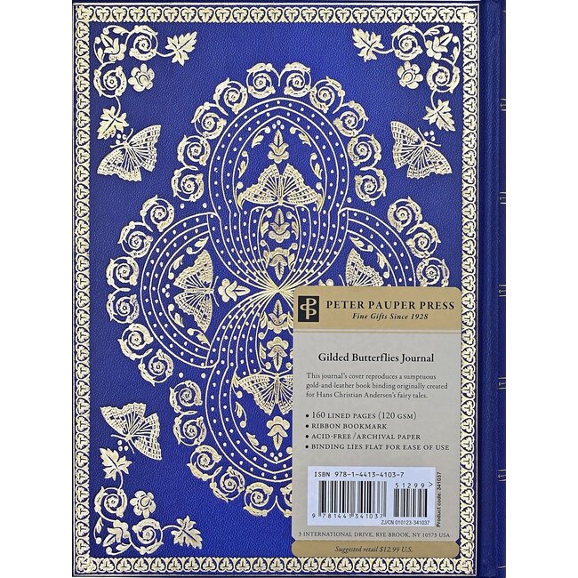 Peter Pauper Press Notitieboek - Bookbound journal - Orange fairy - Gilded butterflies - 16x21cm