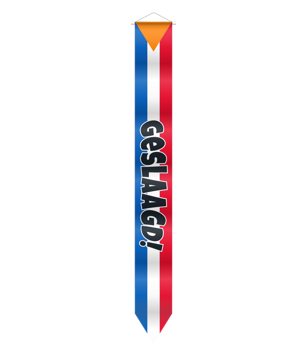 Wimpel - Geslaagd - Rood, wit, blauw - 155cm