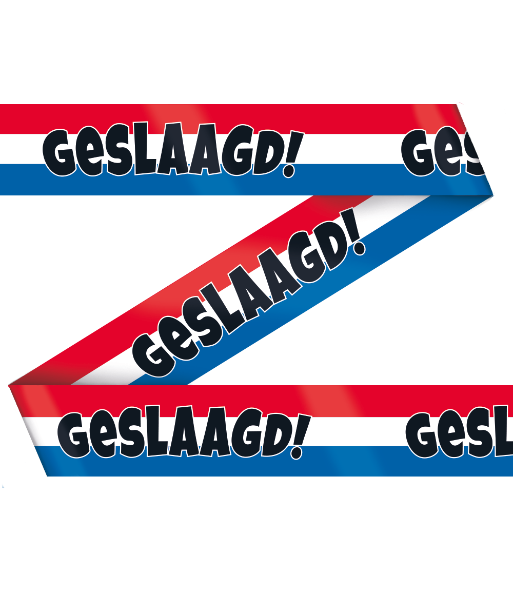 Markeerlint - Geslaagd - Rood, wit, blauw - 10m