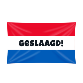 Paperdreams Vlag - Geslaagd - Rood, wit, blauw - 150x90cm