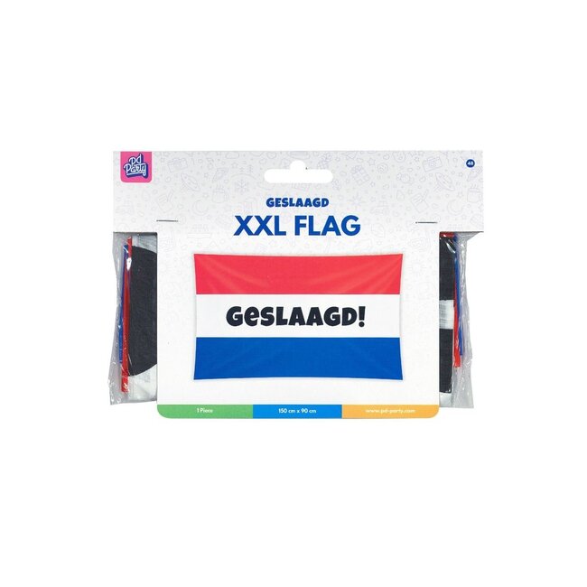 Paperdreams Vlag - Geslaagd - Rood, wit, blauw - 150x90cm