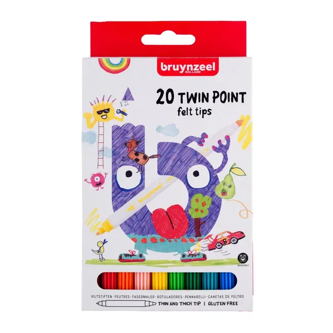 Bruynzeel Stiften - Twin point - Dun & dikke punt - 20st.