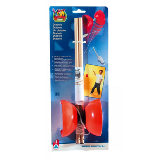Twisk Diabolo - Rubber kegel - Houten stokken - Willekeurig geleverd - 1st.