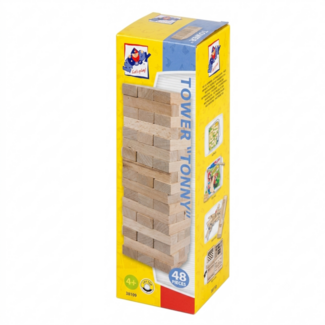 Toren - Naturel - Balansspel - 7,5x7,5x24cm