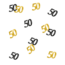 Tafeldecoratie - 50 jaar - Confetti - Goud / zwart