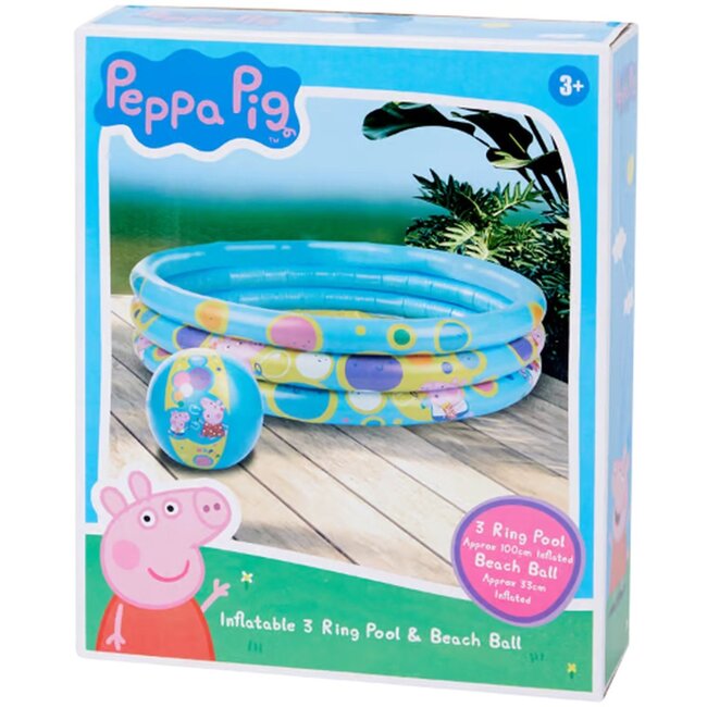 Sambro Zwembadje - Peppa Pig - 100cm - Incl. strandbal - 33cm