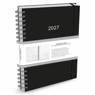 Comello Agenda - 2027 - Thuiswerkagenda - Zwart - Groot - 17x24cm