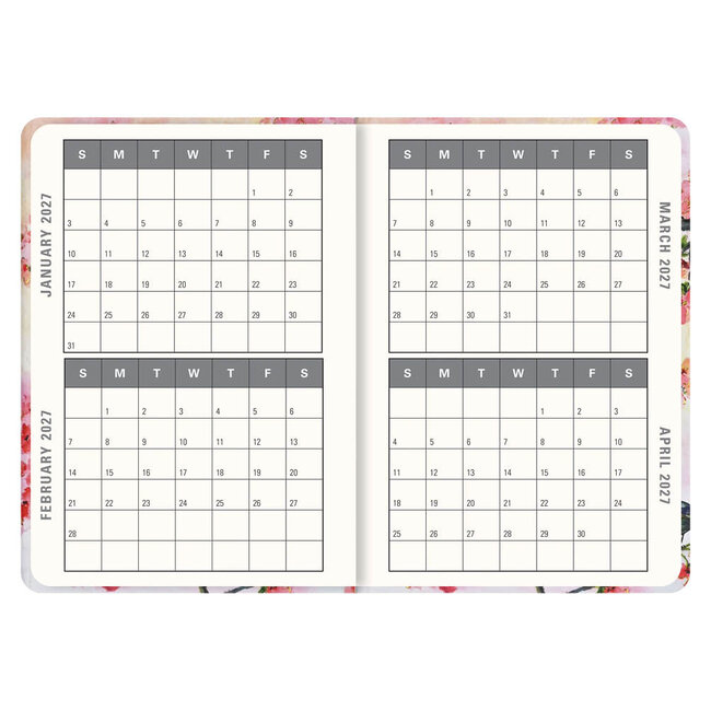Comello Agenda - 2027 - Compact - 16 maanden - Kersenbloesem - 12,7x17,8cm