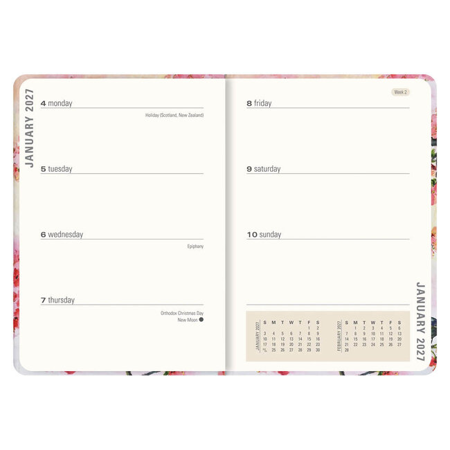 Comello Agenda - 2027 - Compact - 16 maanden - Kersenbloesem - 12,7x17,8cm