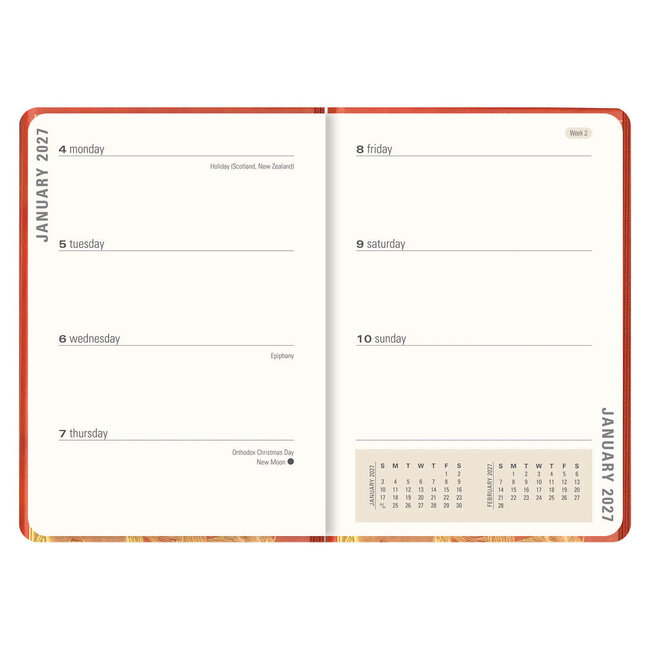 Comello Agenda - 2027 - Compact - 16 maanden - Oranje elfje - 12,7x17,8cm