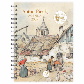 Comello Bureau agenda - 2027 - Anton Pieck - Boerderij - Met spiraal - 17,6x23,8cm