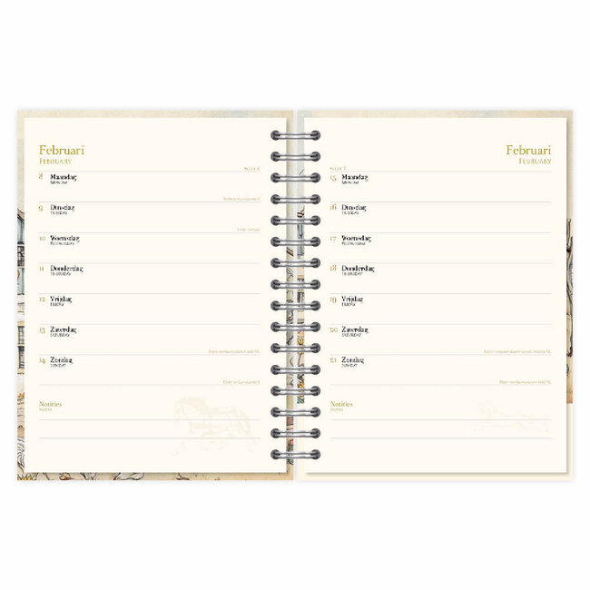Comello Bureau agenda - 2027 - Anton Pieck - Boerderij - Met spiraal - 17,6x23,8cm