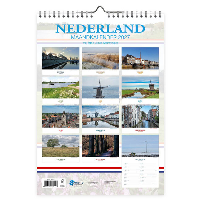 Comello Maand kalender - 2027 - Koeien - 23,5x33,5cm