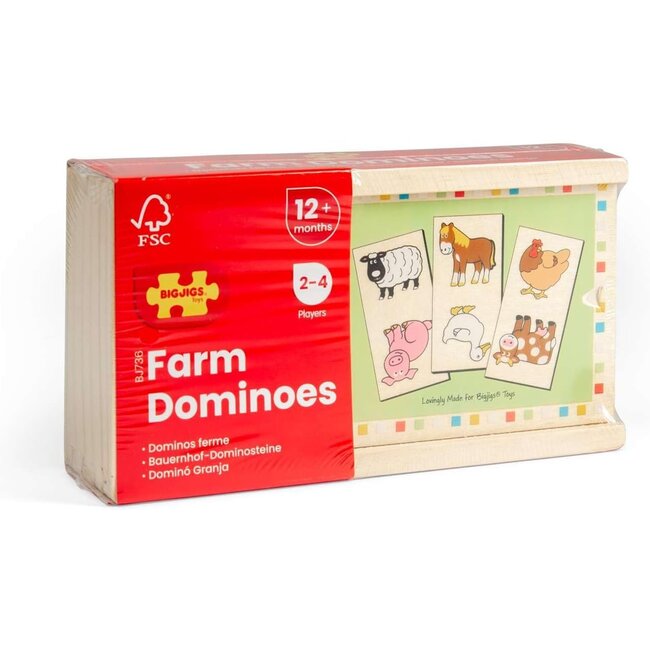 BigJigs Spel - Domino - Boerderij