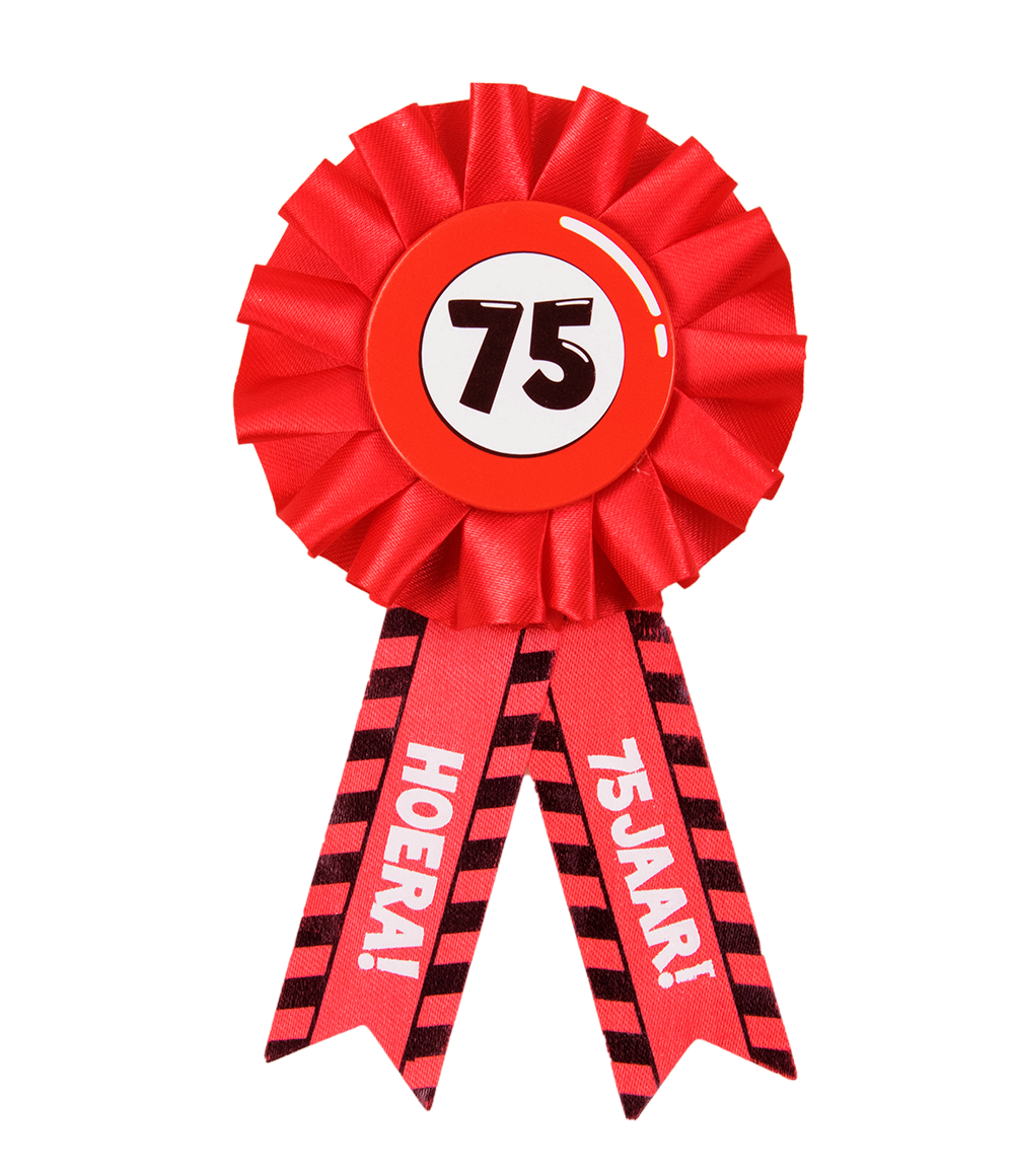 Rozet - 75 jaar - Verkeersbord