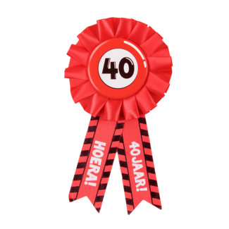 Paper Dreams Rozet - 40 jaar - Verkeersbord