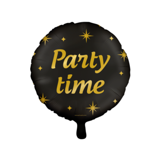 Paper Dreams Folieballon - Party time - Zwart / goud - 46cm - Zonder vulling