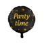 Paper Dreams Folieballon - Party time - Zwart / goud - 46cm - Zonder vulling